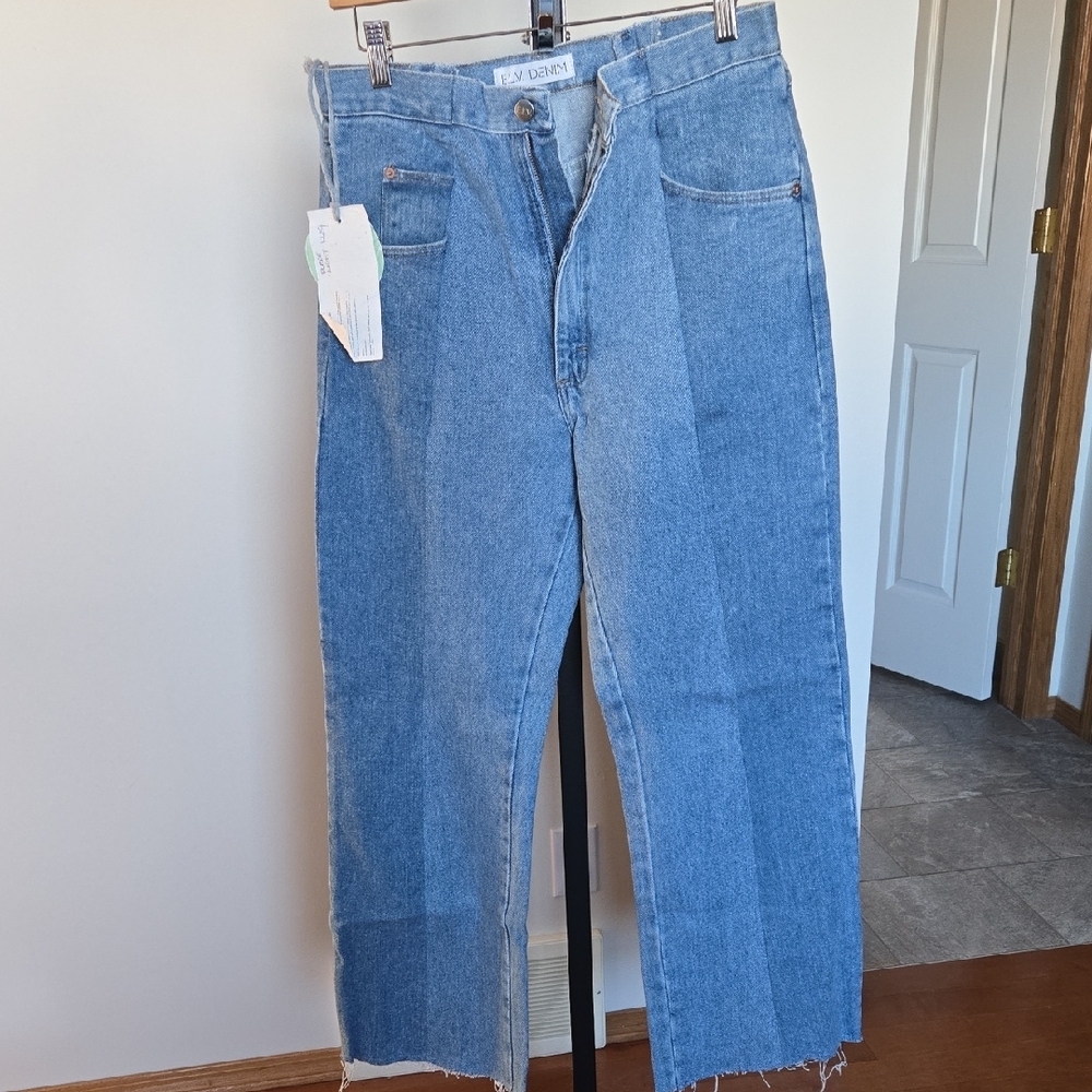 Levi's Light Blue Raw Hem Jeans